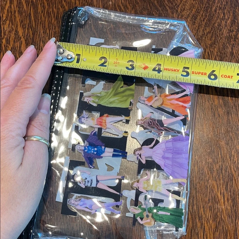 14 Taylor Swift Clear Zipper Pouch organizer wrist strap The Eras nwt